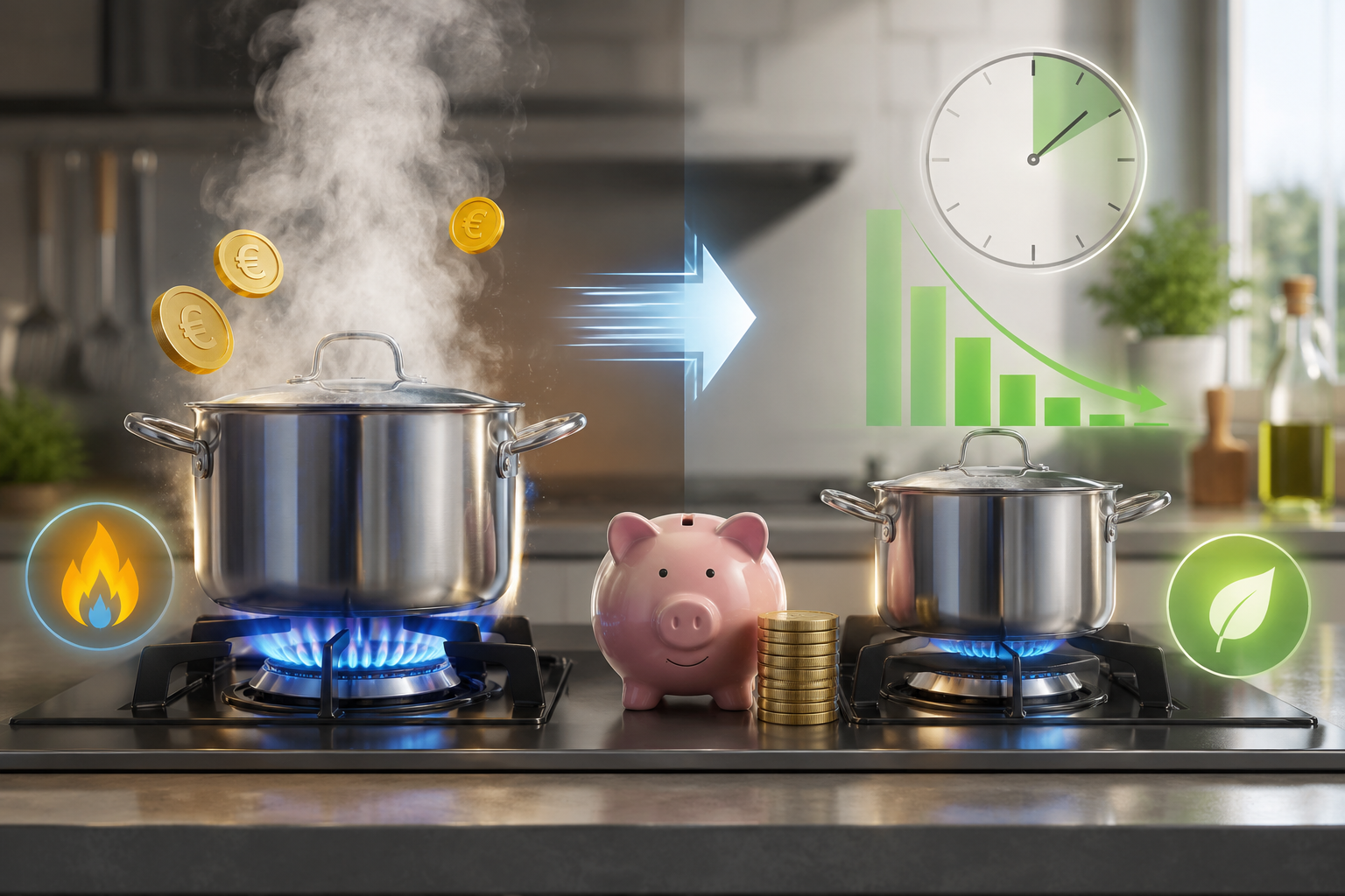 Quanto gas si consuma cucinando? Come dimezzare tempi e bolletta